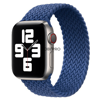 Ремешок - ApW14 для "Apple Watch 38/40/41 mm" тканевый монобраслет L (blue)  (130648) Ремешок - ApW14 для "Apple Watch 38/40/41 mm" тканевый монобраслет L (blue)  (130648)