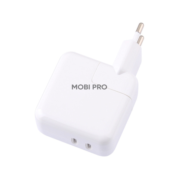 Сетевое зарядное устройство Type-C для iPhone 15/15 Plus/15 Pro/15 Pro Max/16/16 Plus/16 Pro/16 Pro Max (35W, PD, 2 порта) Белый