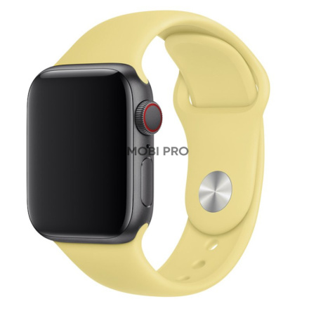 Ремешок - ApW для "Apple Watch 42/44/45 mm" Sport Band (L) (lemon cream)  (79545)