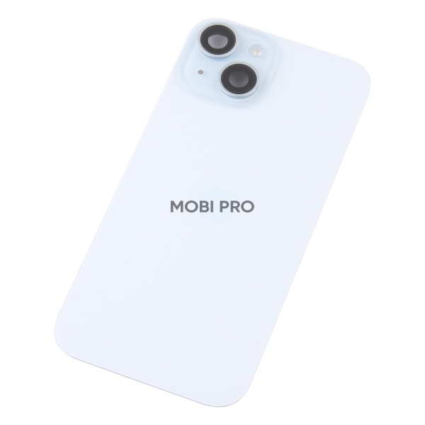 Задняя крышка для iPhone 15 в сборе с разбора Голубой - OR