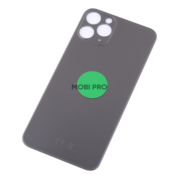 Задняя крышка для iPhone 11 Pro Серый (стекло, широкий вырез под камеру, логотип) - Премиум Задняя крышка для iPhone 11 Pro Серый (стекло, широкий вырез под камеру, логотип) - Премиум