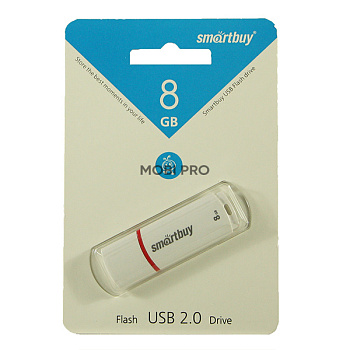 USB-флеш (USB 2.0) 8GB Smartbuy Crown Белый USB-флеш (USB 2.0) 8GB Smartbuy Crown Белый