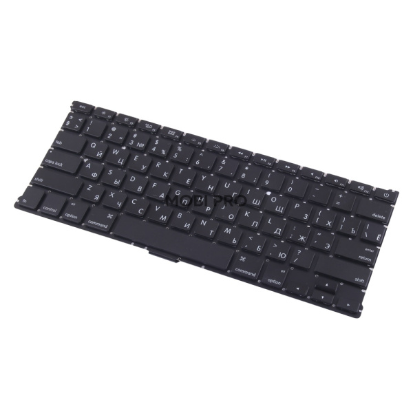 Клавиатура для ноутбука Apple Macbook A1369 2011+, с подсветкой, плоский Enter Черная Клавиатура для ноутбука Apple Macbook A1369 2011+, с подсветкой, плоский Enter Черная