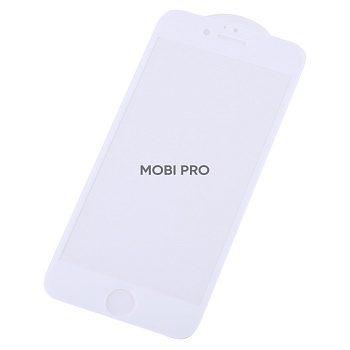 Защитное стекло "Стандарт" для iPhone 6/6S Белый (Полное покрытие)