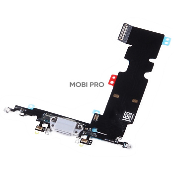 Шлейф для iPhone 8 Plus на системный разъём/микрофон Белый - OR