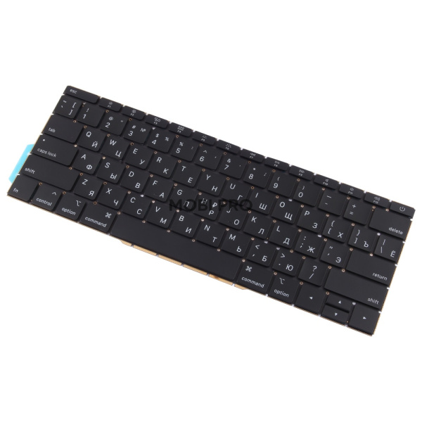 Клавиатура для ноутбука MacBook Pro 13" A1708 (2017, прямой Enter RU) Черный