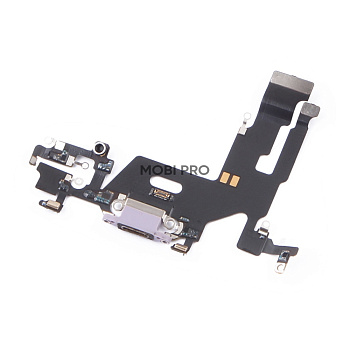 Шлейф для iPhone 11 на системный разъем/микрофон в сборе Фиолетовый - OR