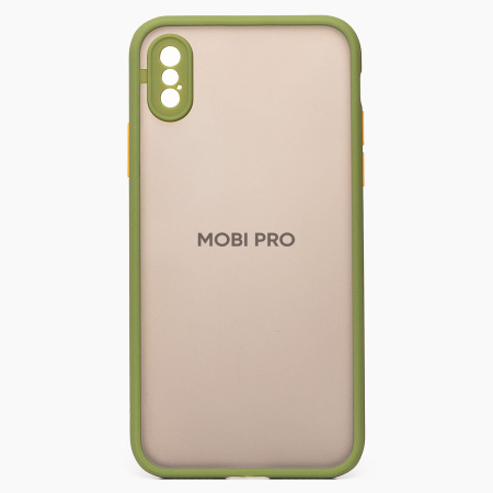 Чехол-накладка - PC041 для "Apple iPhone X/iPhone XS" (green/black)