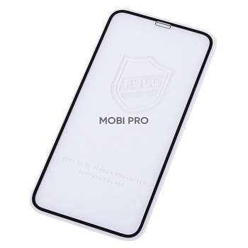 Защитное стекло "Тонкое" для iPhone X/Xs/11 Pro Черный (Полное покрытие 0,25мм)