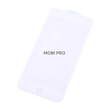 Защитное стекло "Оптима" для iPhone 6 Plus/6S Plus Белое (Закалённое, полное покрытие)