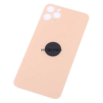 Задняя крышка для iPhone 11 Pro Max Золото (стекло, широкий вырез под камеру, логотип) Задняя крышка для iPhone 11 Pro Max Золото (стекло, широкий вырез под камеру, логотип)