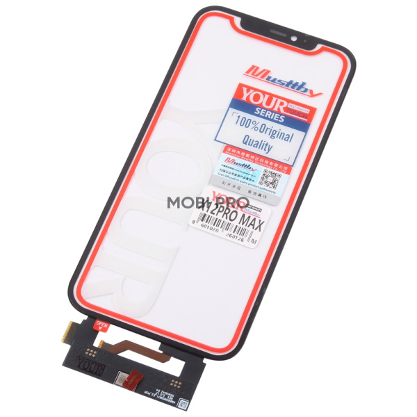 Стекло для переклейки MUSTTBY iPhone 12 Pro Max в сборе с тачскрином и OCA 100% Черный