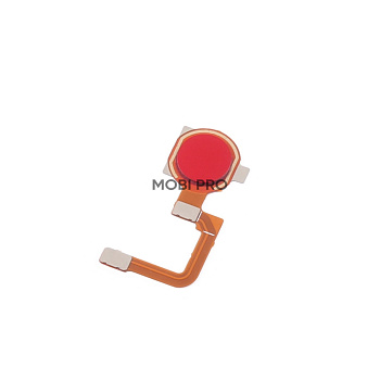 Шлейф для Realme C3 (RMX2020) сканер отпечатка пальцев Красный