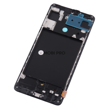 Дисплей для Samsung Galaxy A71 (A715F) модуль с рамкой Черный - (OLED) (Full Size)