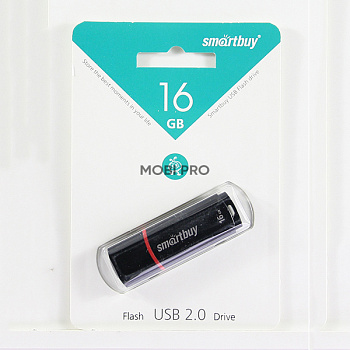 USB-флеш (USB 2.0) 16GB Smartbuy Crown Черный USB-флеш (USB 2.0) 16GB Smartbuy Crown Черный