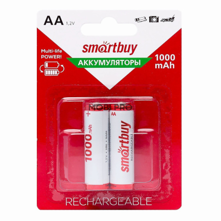 Аккумулятор AA Smart Buy Ni-MH (1000 mAh) (2-BL) (24/240)