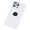 Задняя крышка для iPhone 15 Pro Max в сборе со стеклом камеры Белый (стекло, монолит, MagSafe, логотип) - Премиум