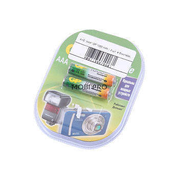 Аккумулятор "AAA" GP 1000 mAh (2 шт. в блистере) Аккумулятор "AAA" GP 1000 mAh (2 шт. в блистере)