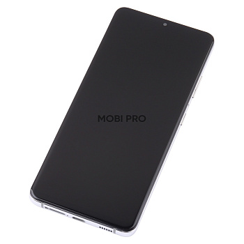 Дисплей для Samsung Galaxy S21 Ultra (G998B) модуль с рамкой Серебро - (In-Cell)