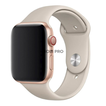 Ремешок - ApW для "Apple Watch 42/44/45 mm" Sport Band (S) (ivory)  (107221)