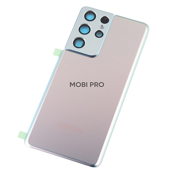 Задняя крышка для Samsung Galaxy S21 Ultra (G998B) Серебро - OR Задняя крышка для Samsung Galaxy S21 Ultra (G998B) Серебро - OR