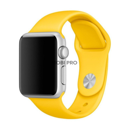 Ремешок - ApW для "Apple Watch 42/44/45 mm" Sport Band (L) (yellow)  (79562)