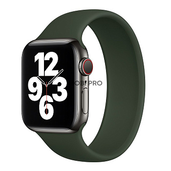 Ремешок - ApW15 для "Apple Watch 42/44/45 mm" монобраслет (150 мм) (dark green)  (125689) Ремешок - ApW15 для "Apple Watch 42/44/45 mm" монобраслет (150 мм) (dark green)  (125689)