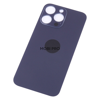 Задняя крышка для iPhone 14 Pro Max Темно-фиолетовый (стекло, широкий вырез под камеру, логотип) Задняя крышка для iPhone 14 Pro Max Темно-фиолетовый (стекло, широкий вырез под камеру, логотип)