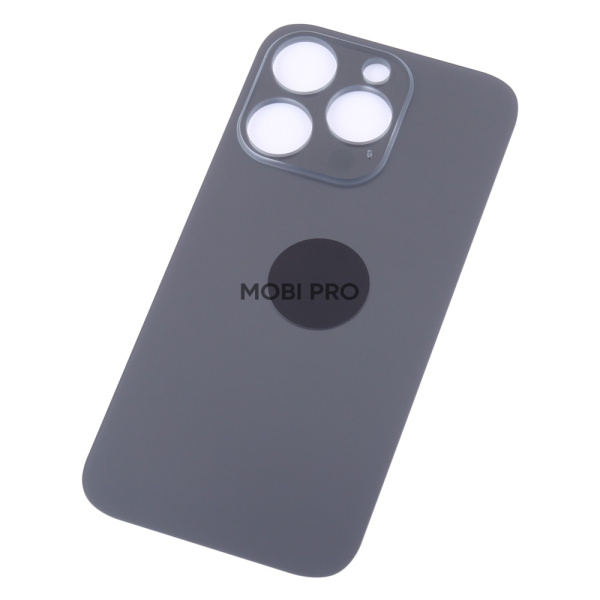 Задняя крышка для iPhone 14 Pro Черный (стекло, широкий вырез под камеру, логотип) Задняя крышка для iPhone 14 Pro Черный (стекло, широкий вырез под камеру, логотип)
