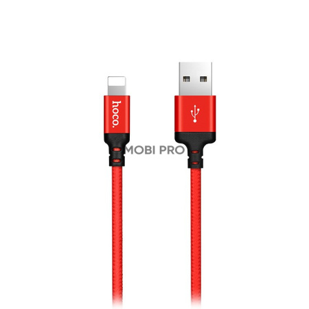 Кабель USB - Apple lightning Hoco X14 Times Speed, 100 см. (red/black)