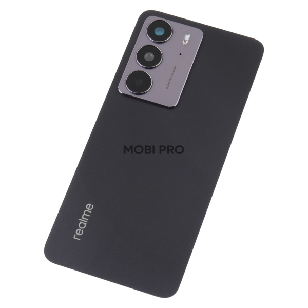 Задняя крышка для Realme C75 (RMX3941) Черный - Премиум Задняя крышка для Realme C75 (RMX3941) Черный - Премиум