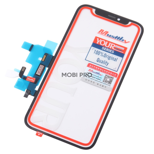 Стекло для переклейки MUSTTBY iPhone 12/12 Pro в сборе с тачскрином и OCA 100% Черный