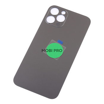 Задняя крышка для iPhone 12 Pro Серый (стекло, широкий вырез под камеру, логотип) - Премиум Задняя крышка для iPhone 12 Pro Серый (стекло, широкий вырез под камеру, логотип) - Премиум