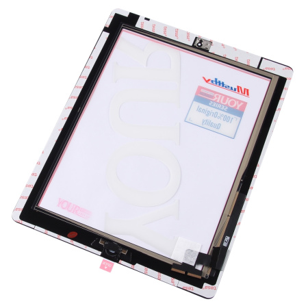 Стекло для переклейки MUSTTBY iPad 2 9.7 в сборе с тачскрином и OCA 100% Черный