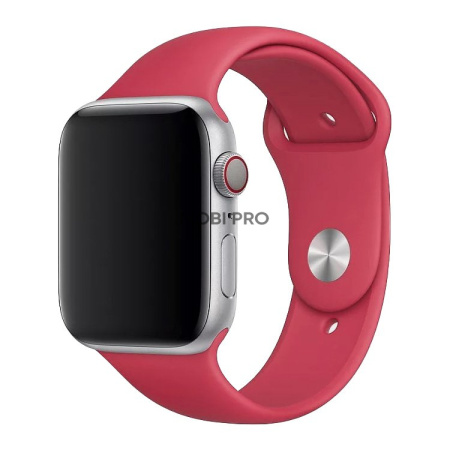 Ремешок - ApW для "Apple Watch 42/44/45 mm" Sport Band (S) (dark coral)  (107217)