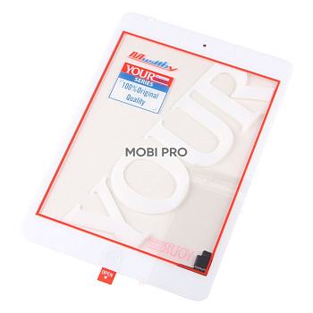 Стекло для переклейки MUSTTBY iPad mini 2 в сборе с тачскрином и OCA 100% Белый