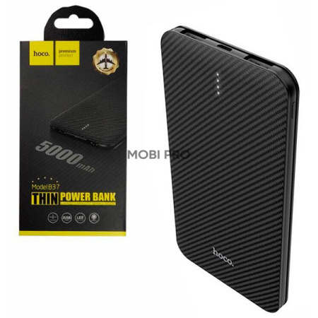 Внешний Аккумулятор (Power Bank) Hoco B37 5000 mAh (5W, 2USB, MicroUSB) Черный