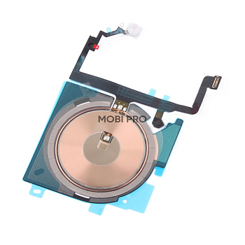 Шлейф для iPhone 15 Plus (A3094) на беспроводную зарядку/вспышку/микрофон - Премиум