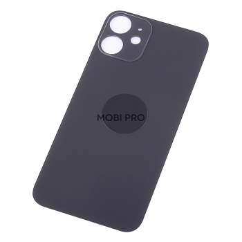 Задняя крышка для iPhone 12 mini Черный (стекло, широкий вырез под камеру, логотип) Задняя крышка для iPhone 12 mini Черный (стекло, широкий вырез под камеру, логотип)