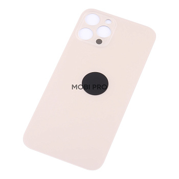 Задняя крышка для iPhone 12 Pro Max Золото (стекло, широкий вырез под камеру, логотип) - Премиум Задняя крышка для iPhone 12 Pro Max Золото (стекло, широкий вырез под камеру, логотип) - Премиум