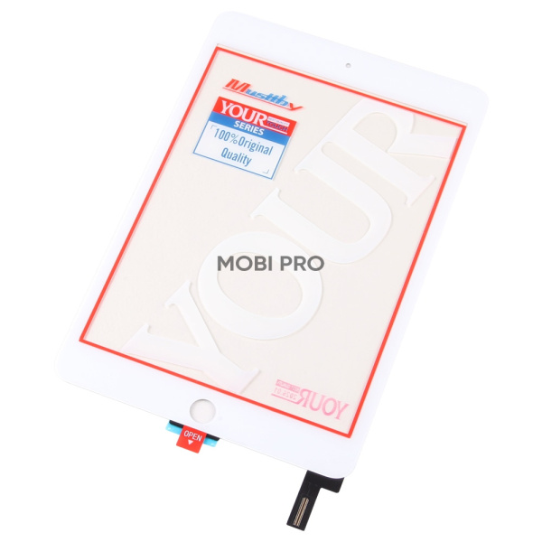 Стекло для переклейки MUSTTBY iPad mini 4 в сборе с тачскрином и OCA 100% Белый