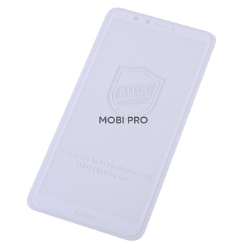 Защитное стекло "Полное покрытие" для Huawei Y9 2018 Белое Защитное стекло "Полное покрытие" для Huawei Y9 2018 Белое