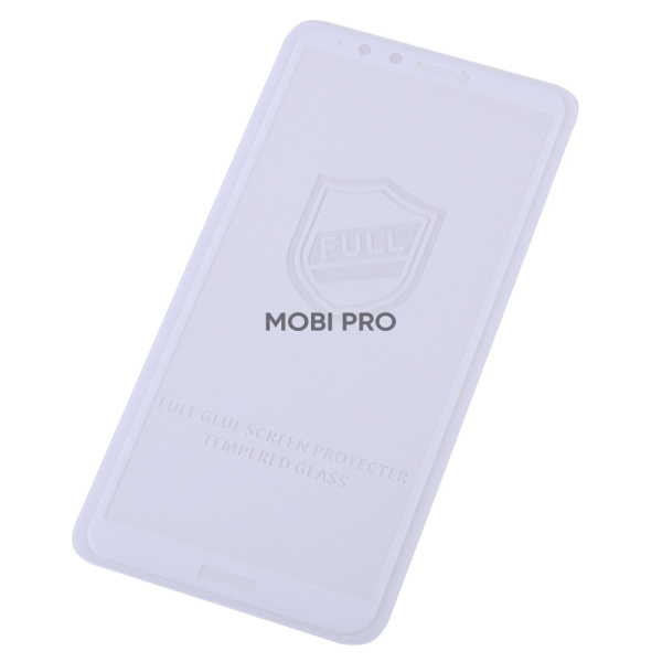 Защитное стекло "Полное покрытие" для Huawei Y9 2018 Белое Защитное стекло "Полное покрытие" для Huawei Y9 2018 Белое