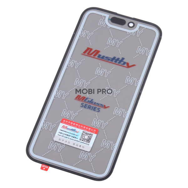 Стекло для переклейки MUSTTBY iPhone 14 Pro в сборе с OCA и поляризационной пленкой Черный