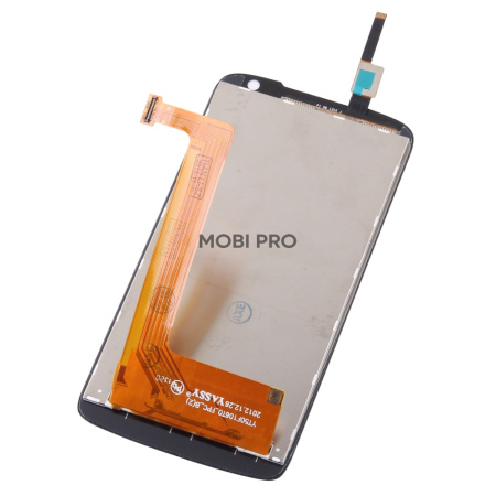 Дисплей для Lenovo S820 в сборе с тачскрином Черный - Оптима