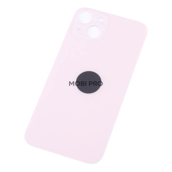 Задняя крышка для iPhone 13 Розовый (стекло, широкий вырез под камеру, логотип) Задняя крышка для iPhone 13 Розовый (стекло, широкий вырез под камеру, логотип)