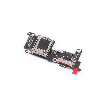 Шлейф для Xiaomi 12T/12T Pro (22071212AG/MZB0CE5RU) плата системный разъем/разъем SIM/микрофон - Премиум