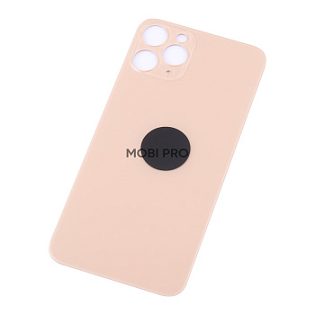 Задняя крышка для iPhone 11 Pro Золото (стекло, широкий вырез под камеру, логотип) - Премиум Задняя крышка для iPhone 11 Pro Золото (стекло, широкий вырез под камеру, логотип) - Премиум