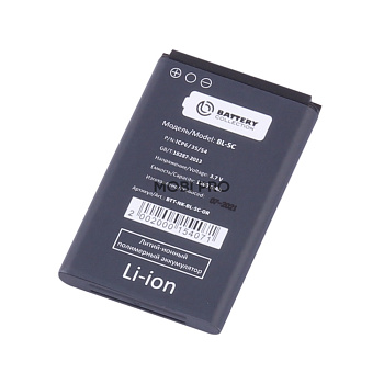 АКБ для Nokia 1100/130/130 Dual/150/205 (BL-5C) - Battery Collection (Премиум) АКБ для Nokia 1100/130/130 Dual/150/205 (BL-5C) - Battery Collection (Премиум)
