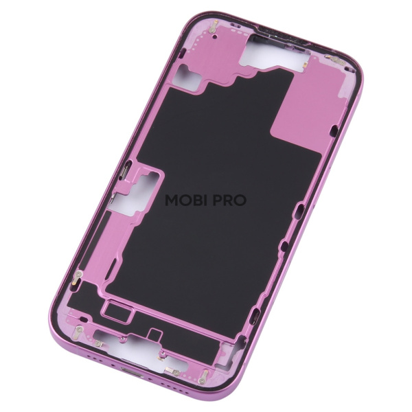 Корпус для iPhone 16 средняя часть Розовый с разбора - OR